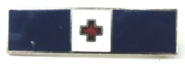 RED CROSS BAR enamel pinback button badge HI GRADE