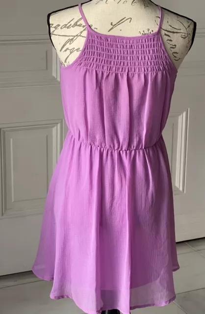 GB Girls Smocked Lavender Purple Dress Size 10 Large Easter Wedding Pageant