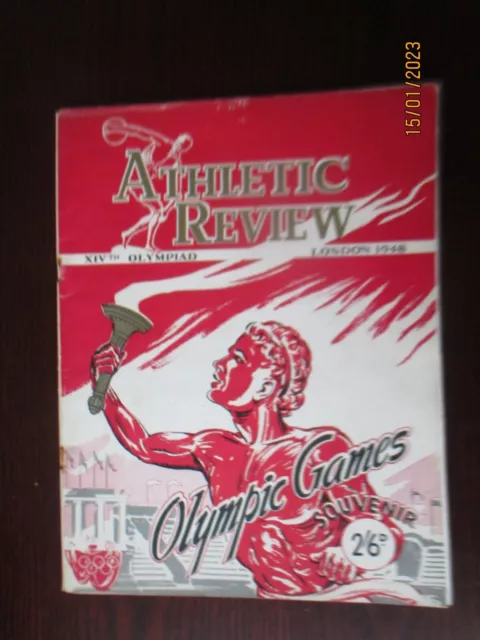 Rare  ' Athletics Review' Olympics London 1948 Souvenir Booklet