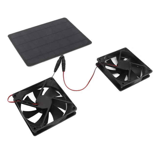SOLAR PANEL FAN Kit 12V 10W Monocrystalline Silicon Solar Panel Powered ...