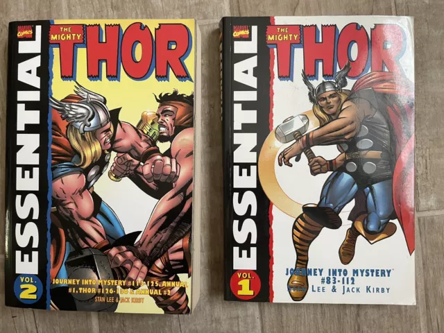 Marvel The Mighty Thor Essential Comic Book Lot Volumes 1-2