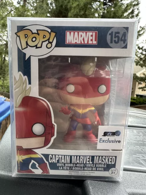 Funko POP! Marvel: Captain Marvel Masked (GTS Exclusive) #154 New Protector