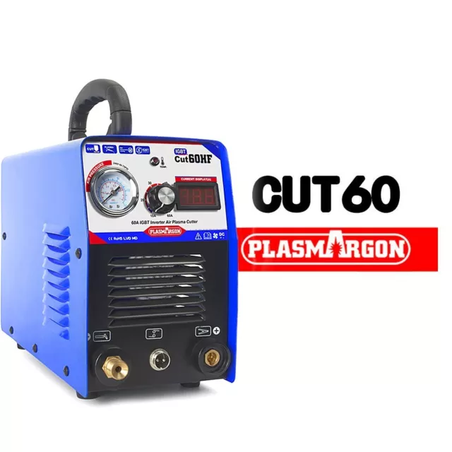 Plasma Cutter CUT60 230V 60A HF Cutting 18mm Metal IGBT Inverter Workshop