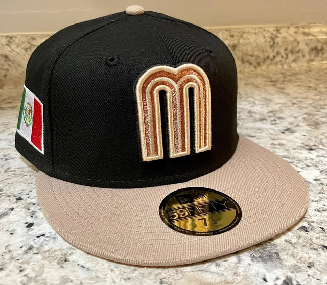 MEXICO WBC HAT New Era 59Fifty Fitted Cap Mango/Black/Peach/Khaki 7 1/4