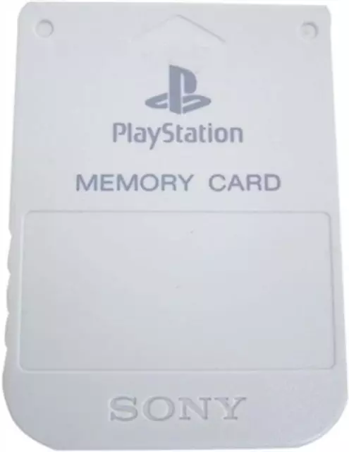 Sony Playstation 1 PS1 Official Memory Card Light Grey Video Game Accessories