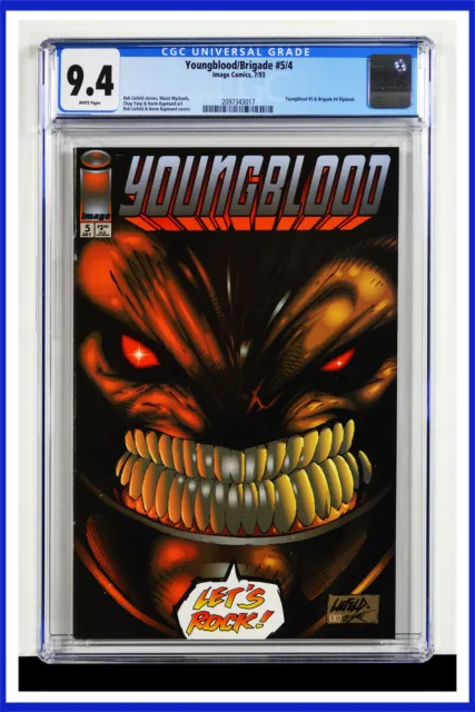 Youngblood #5 CGC Graded 9.4 Image July 1993 Flipbook Cover Comic Book