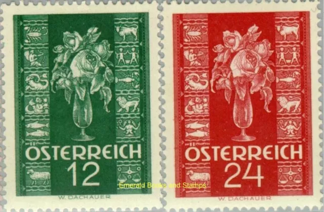 EBS Austria 1937 - Christmas Greetings - Michel & ANK 658-659 - MNH**