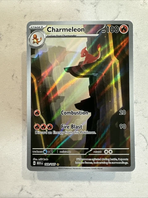 Charmeleon 169/165 Pokémon TCG Scarlet & Violet 151 Illustration Rare NM English - Foto 7