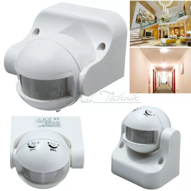 White Outdoor 180° Degree Security PIR Motion Movement Sensor Detector Switch 3