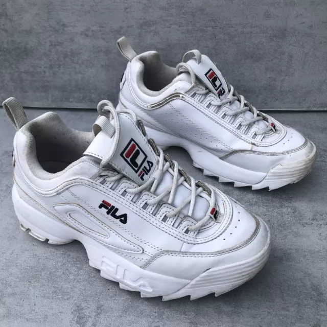 Fila Disruptor II 2 Premium White Womens Trainers Size UK 5 EU 38.5 *Box B*