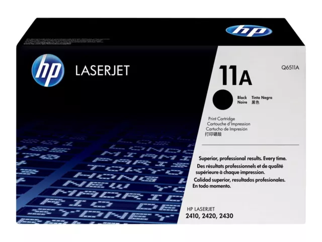 Genuine HP 11A Black Toner Cartridge Q6511A LaserJet 2410, 2420, 2430 Series