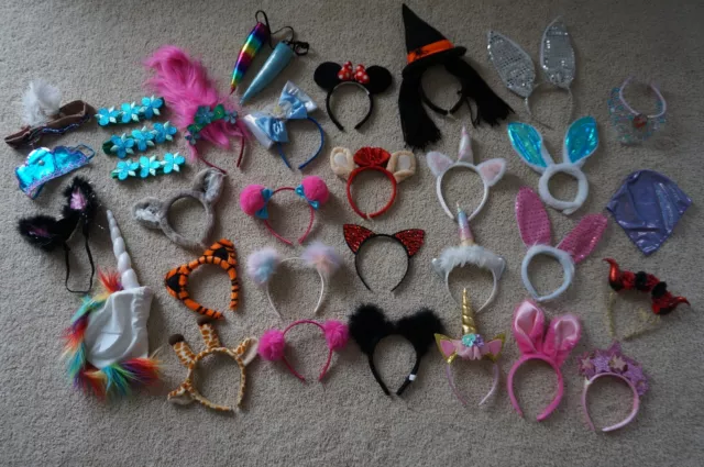 U PICK Headband Costume Ears Cat Troll Minnie Wolf Unicorn Witch Tiger Bunny Toy