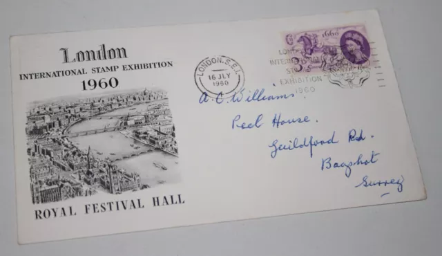 GB Cover - London International Stamp Exhibition 1960, Royal Festival Hall