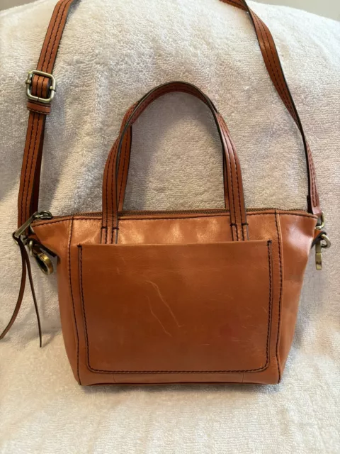 HOBO International Cognac Brown Leather Crossbody Bag Purse