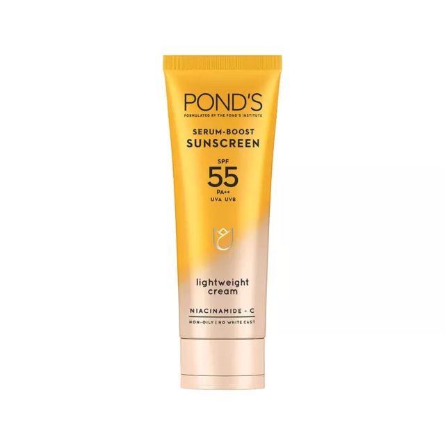 Pond's Serum Boost Sunscreen With Niacinamide C Spf 55 For All Skin Types 50g