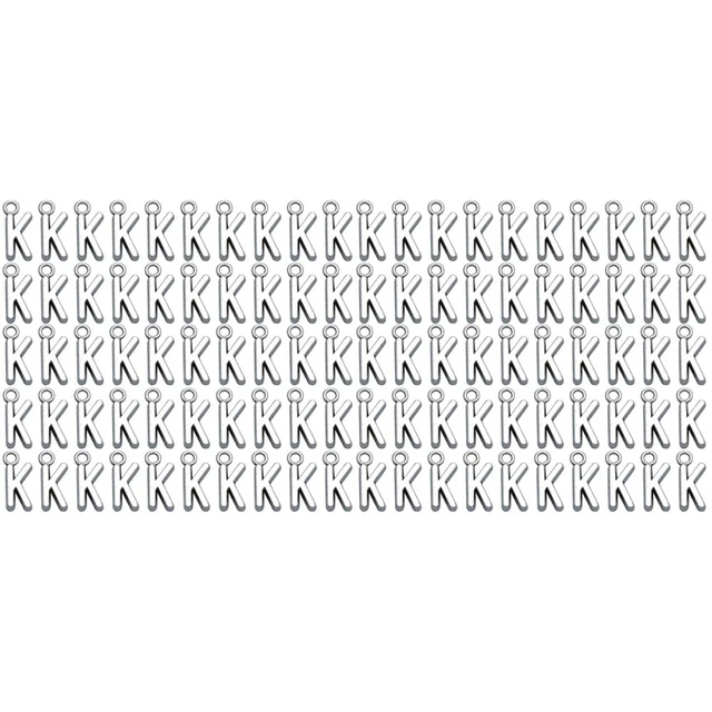 100 pcs Brief Anfänglichen Charme Legierung Brief Charme