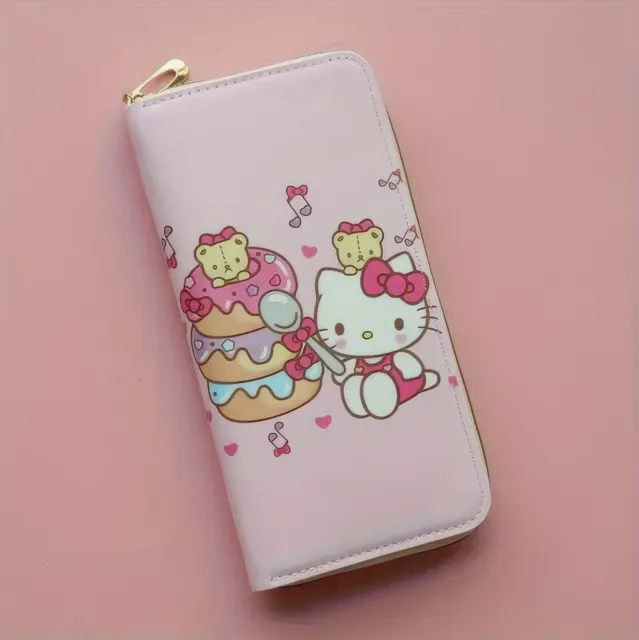 Sanrio Hello Kitty zipped long Wallet Card Holder cute birthday gift 7.6x4x1