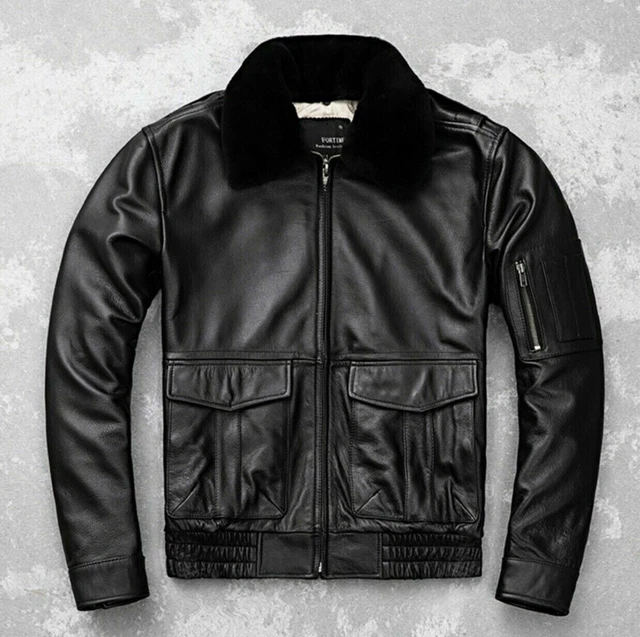 Herren Motorrad Echt Lammleder Jacke Schwarz Slim Fit Bikerjacke