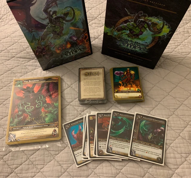 World Of Warcraft TCG Black Temple Raid Deck .. Complete Set !! Used  .. See Pic