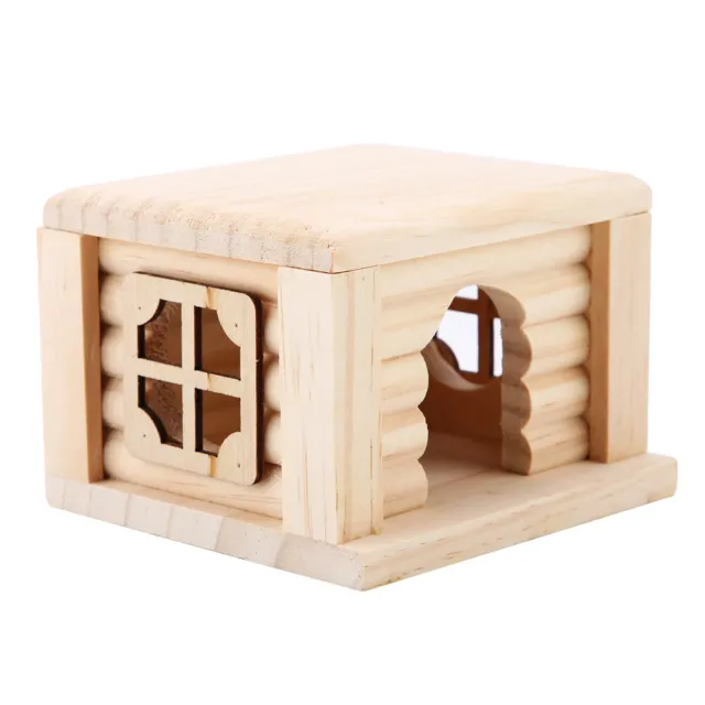 1PC Natürliche Holz Hamster Haus Flat Top Cabin Rat Hut Maus Käfig Für Kle Sgh