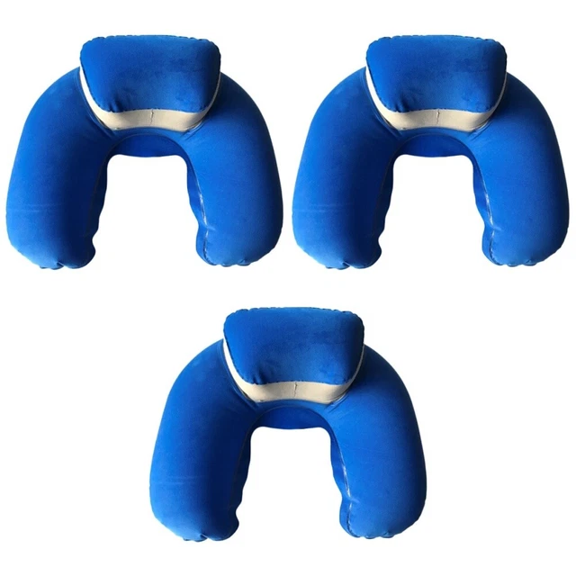 3 Pieces U-shape Pillow Inflatable Pillow Camp Pillow Suit Camping
