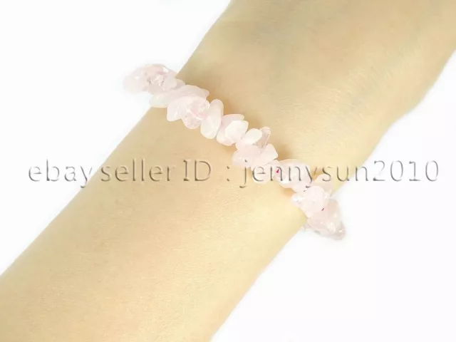 Natural Gemstone 5-8mm Chip Beads Stretchy Bracelet Reiki Chakra Fashion Jewelry