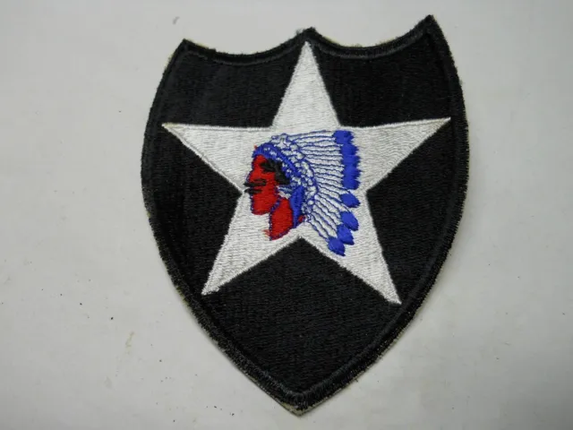 Wwii Us 2Nd "Indian Head" Infantry Patch (Nr) #2