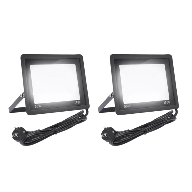 2x Foco LED 50W Superbrillante LED Focos IP66 Resistente al agua Foco exterior 3