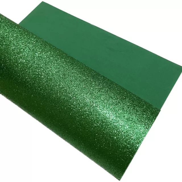 5 FOGLI GOMMA EVA GLITTER VERDE METAL 40x60cm 2 mm per torte 1C04