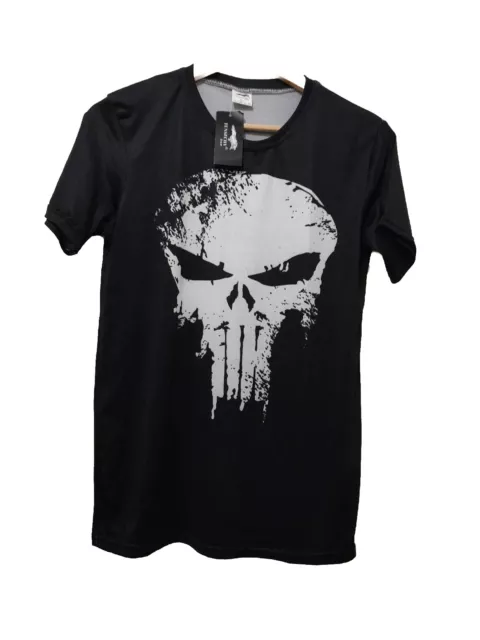 BNWT Tunsechy The Punisher Skull Sublimation Print Youth T-Shirt - Size XL