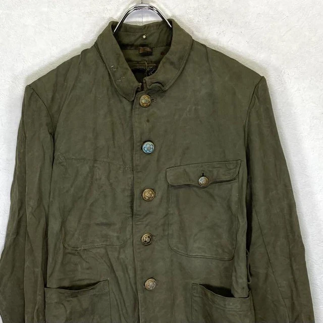 JAPANESE ARMY MILITARY Uniform Jacket Soldier 1940s WWII Khaki Antique