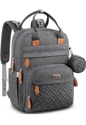 Diaper Bag Backpack, Babbleroo baby nappy changing pad, Waterproof back pack
