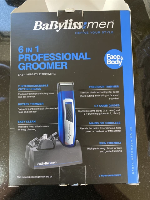 Babyliss da uomo 6 in 1 toelettatrice professionale viso e corpo