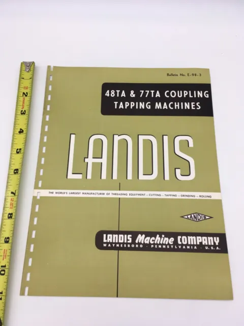 1961 Landis Coupling Tapping Machines Sales & Specification Brochure