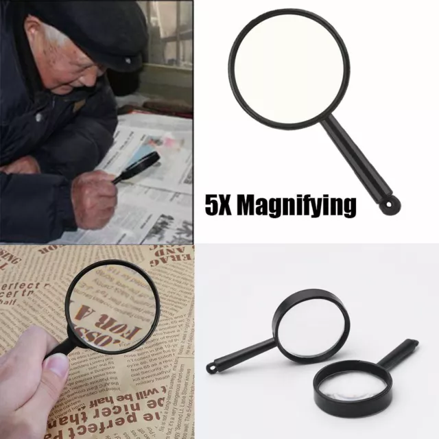 Mini Pocket  5X Magnifying Hand Held Magnifier Jewelry Loupe Reading Glass Lens