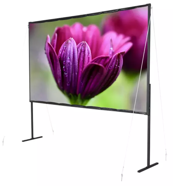 celexon basic tragbare, mobile Faltrahmenleinwand mit Tragetasche 221x124cm 16:9