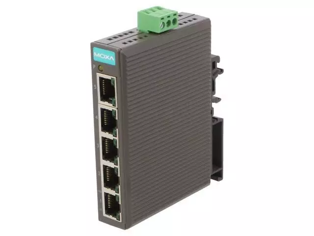 EDS-205 Switch Ethernet unverwaltet Portanzahl: 5 12-48VDC RJ45 IP30 MOXA