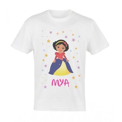 Personalizzato Bambini T-shirt Maglietta Stampa Per Princess Top Di Compleanno