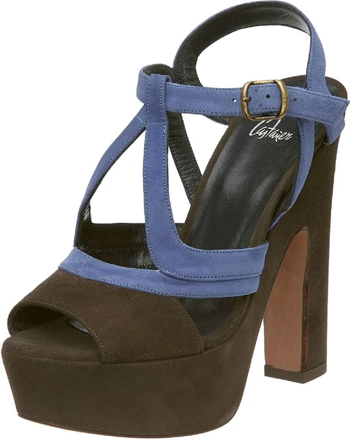 Castaner sandali donna plateau 126 58 ceniza blu