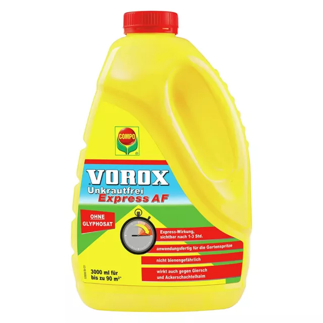 COMPO VOROX Unkrautfrei Express AF 3 Liter Unkrautvernichter Herbizit Unkraut