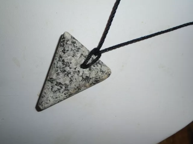 cornish triangle wicca serpentine pendant unisex on a black cord