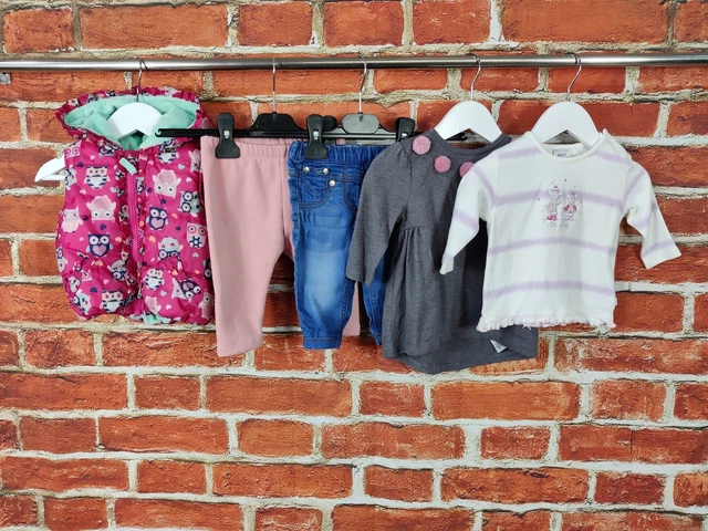 Baby Girls Bundle Age 3-6 Month Tu Next Etc Jeans Gilet Dress Leggings Tee 68Cm