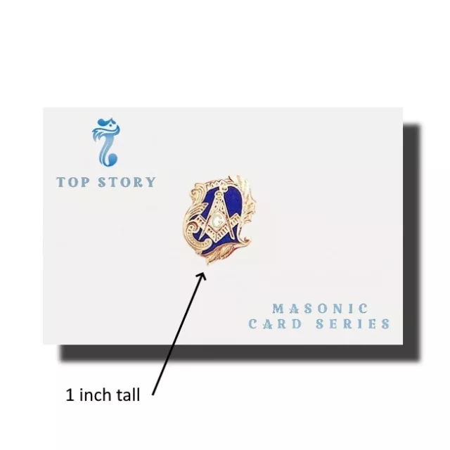 Card +French Lafayette Antique Style Free Mason Masonic Lapel Pin Freemason Gift