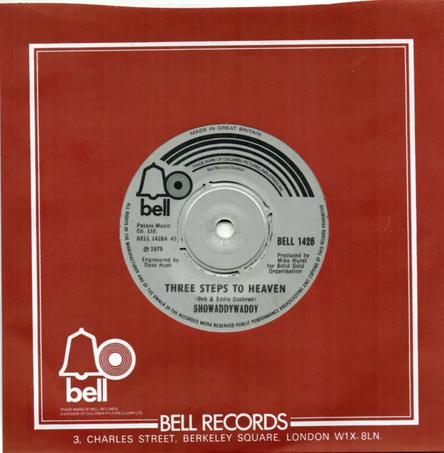 Showaddywaddy - Three Steps To Heaven  (7" Single 1975) VG+