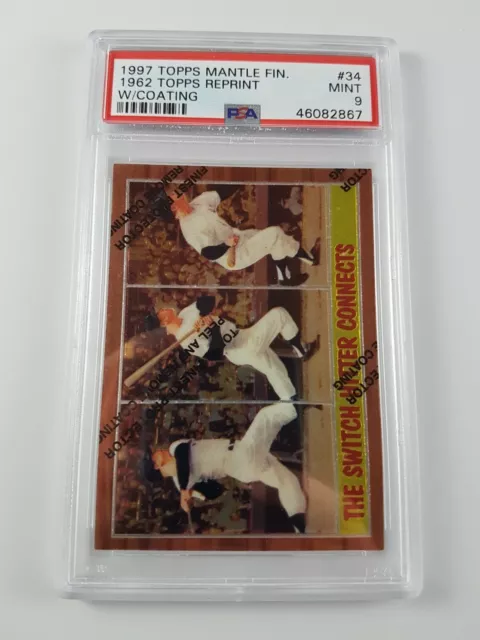 PSA 1997 TOPPS Mickey Mantle FIN #34 W/Coating - Graded 9 MINT