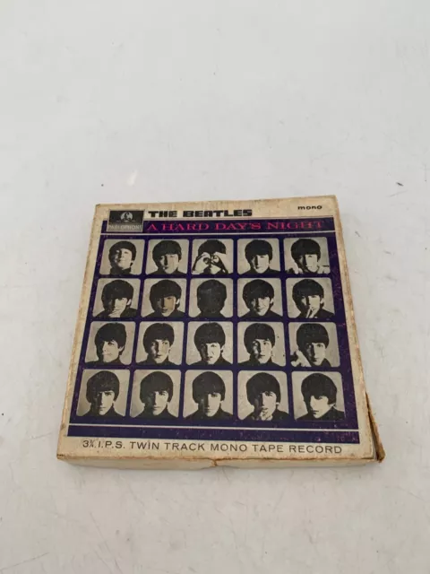 The Beatles: A Hard Day's Night 3 3/4 I.P.S. Twin Track Mono Tape Record #GL