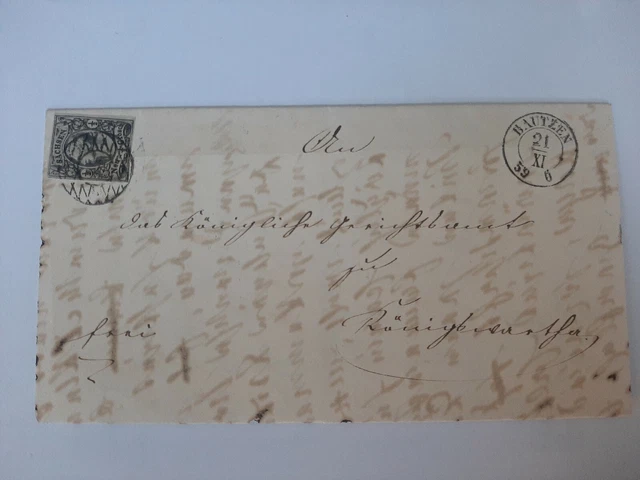 Altdeutschland Sachsen Nr.8 auf Brief mit Stempel Bautzen