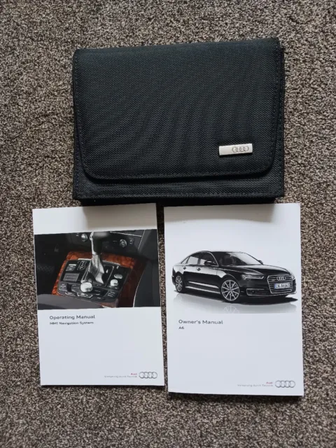 Audi A6 2016 Owners Instruction Manual Handbook & Wallet