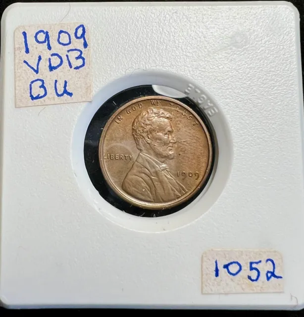 1909 VDB Uncirculated Red BU RD Lincoln Wheat Penny Cent 1c 1052*