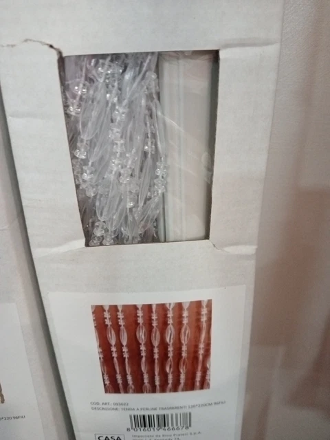 Tenda Antimosche A Perline Tata Home - 100x220 Cm Bicolore Per Porte E Finestre - Foto 5